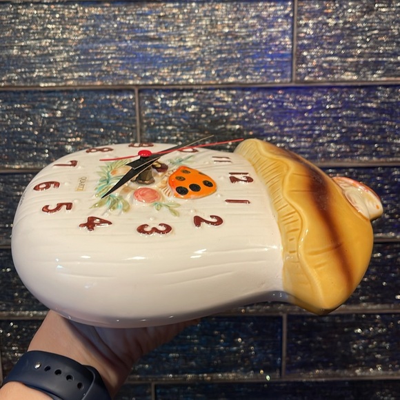 Merry Mushroom's Sears 1970's Wall clock matches canisters retro vintage groovy - Picture 4 of 11